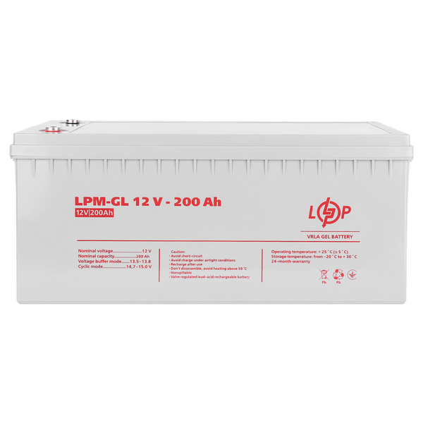 Акумулятор гелевий LPM 12V 200 Ah Logic Power 4156 фото