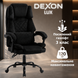 Кресло компьютерное DEXON LUX из велюра, с поясничной подушкой, Черный 40316 фото 2