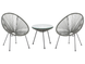 Комплект садових меблів 4P ACAPULCO круглий стіл Темно-сірий 40065 фото 6