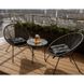 Комплект садових меблів 4P ACAPULCO круглий стіл Темно-сірий 40065 фото 1