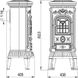 Буржуйка чавунна 7-9 кВт піч опалювальна з варильною поверхнею 20012 фото 5