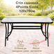 Комплект садовой мебели 120x70x70 см с прямоугольным столом 4Points Siena-4, Чёрный 40099 фото 6