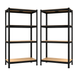 Комплект 2шт. Стеллаж 180X90X40см 4 полки нагрузка 175кг/полку, 4P StrongShelf черный 41132 фото 1