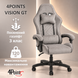 Геймерське крісло 4Points VISION GT велюр, Сірий 41194 фото 2