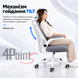 Крісло комп'ютерне 4Points Air сітчаста тканина, механізм гойдання TILT, біла основа, Сірий 41094 фото 8