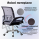 Комплект 2шт. Крісло комп'ютерне 4Points Aero сітчаста тканина, хромована металева основа Чорний 41244 фото 5