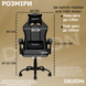 Геймерське крісло DEXON ORION X з тканини+подушки велюр, металева хрестовина, Темно-Сірий 40331 фото 6