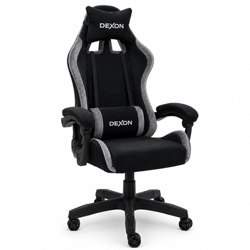 Геймерське крісло DEXON ONYX з велюру, Dark Grey 40332 фото