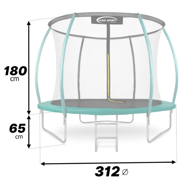 Батут 312см King Sport PRO з внутрішньою сіткою + Подарунок драбина 7003 фото