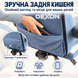 Геймерское кресло DEXON AURA с подставкой для ног, из велюра, металлическая крестовина, Синий 40351 фото 12