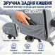 Геймерське крісло DEXON AURA з підставкою для ніг, з велюру, металева хрестовина, Темно-сірий 40352 фото 12
