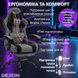 Геймерське крісло DEXON VECTOR NEW з підставкою для ніг, металева хрестовина, тканина льон+велюр, Темно-сірий 40397 фото 3