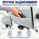 Геймерське крісло DEXON AURA з підставкою для ніг, з велюру, металева хрестовина, Сірий 40354 фото 12