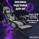 Геймерське крісло DEXON TITAN NEW з підставкою для ніг, з льняної тканини, чорна металева основа, Сірий 40395 фото 6