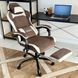Геймерское кресло DEXON AURA с подставкой для ног, из велюра, металлическая крестовина, Тауп 40355 фото 5