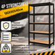 Стеллаж 180&times;90&times;40см 5 полок нагрузка 175кг/полку, 4P StrongShelf черный  40422 фото 2
