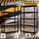 Комплект 2шт. Стелаж 180&times;90&times;40см 5 полиць навантаження 175кг/полицю, 4P StrongShelf чорний  40487 фото 2