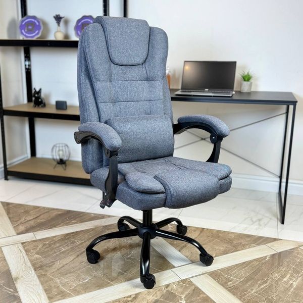 Кресло компьютерное DEXON APEX из ткани, с поясничной подушкой, Темно-серый 40304 фото