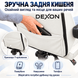 Геймерське крісло DEXON EVI з підставкою для ніг, екошкіра, металева хрестовина, Білий 40357 фото 12
