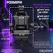 Геймерське крісло DEXON ORION X NEW з підставкою для ніг, тканина льон+велюр, металева хрестовина, Темно-сірий 40399 фото 7