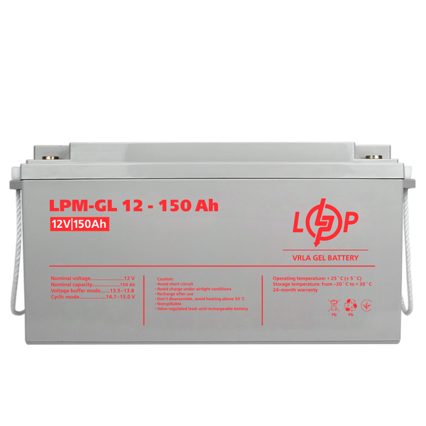 Аккумулятор гелевый LPM 12V 150 Ah Logic Power 4155 фото