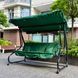 Садова гойдалка 230см до 350кг 4P Garden Comfort чотиримісна, розкладна, з подушками та підстаканниками, Зелена 40302 фото 10