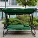 Садова гойдалка 230см до 350кг 4P Garden Comfort чотиримісна, розкладна, з подушками та підстаканниками, Зелена 40302 фото 16