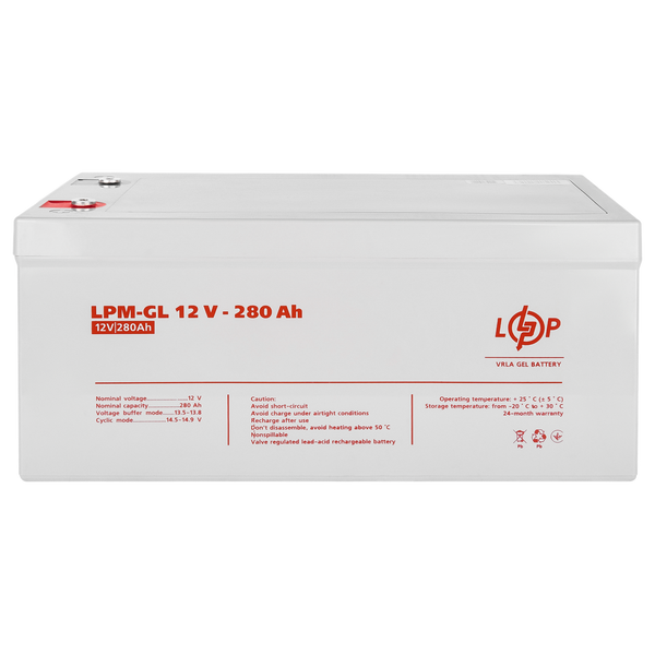 Аккумулятор гелевый LPM12 V 280 Ah Logic Power 13185 фото