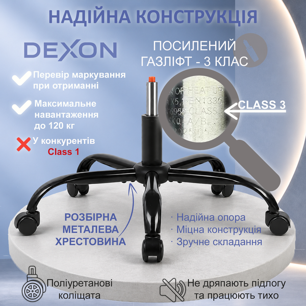Геймерское кресло DEXON ORVEX с подставкой для ног, из льняной ткани, металлическая крестовина, Серый 40362 фото