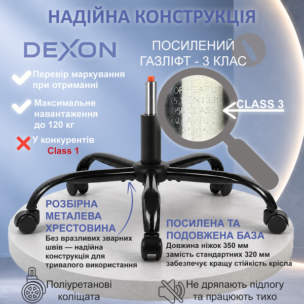 Геймерське крісло DEXON ORVEX з підставкою для ніг, з льняної тканини, металева хрестовина, Сірий 40362 фото
