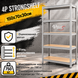 Стеллаж 150&times;70&times;30см 5 полок нагрузка 150кг/полку, 4P StrongShelf оцинкованный 40425 фото 2