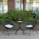 Комплект садових меблів 4Points ARTE круглий стіл Чорний 40140 фото 1