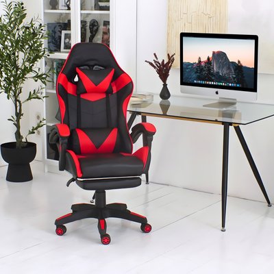 Геймерське крісло 4Points GT з підставкою для ніг червоне 40035 фото