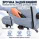 Геймерське крісло DEXON VELARIS з підставкою для ніг, з льняної тканини+м'які подушки велюр, металева хрестовина, Сірий 40361 фото 12