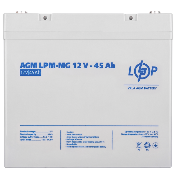 Аккумулятор гелевый AGM 12V - 45 Ah Logic Power 6559 фото