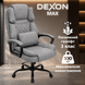 Комплект офісних крісел 2шт. DEXON MAX з тканини, з поперековою подушкою, механізм гойдання TILT, Сірий 41224 фото 2