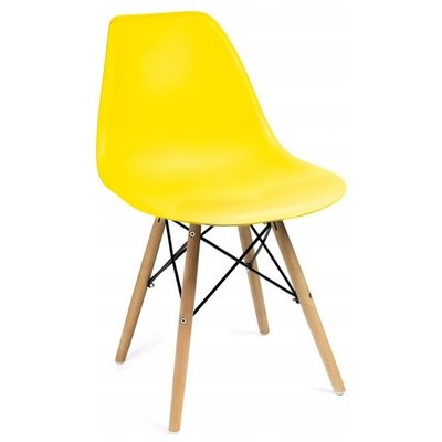 Крісло для кухні на ніжках Bonro В-173 FULL KD жовте 42300075 фото