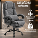 Кресло компьютерное DEXON SUPREME из велюра, с поясничной подушкой, с подставкой для ног, Темно-серый 40324 фото 2