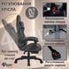 Геймерське крісло 4Points VISION GT ALCANTARA з підставкою для ніг велюр, Темно-сірий 40345 фото 4