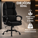 Кресло компьютерное DEXON ROYAL из велюра, с поясничной подушкой, механизм качания TILT, Черный 40321 фото 2