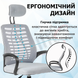 Крісло комп'ютерне 4Points Crystal сітчаста тканина, хромована металева основа, Сірий 41090 фото 3