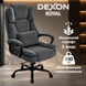 Кресло компьютерное DEXON ROYAL из велюра, с поясничной подушкой, механизм качания TILT, Темно-серый 40322 фото 2