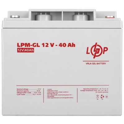 Акумулятор гелевий LPN 12V 40 Ah Logic Power 4154 фото